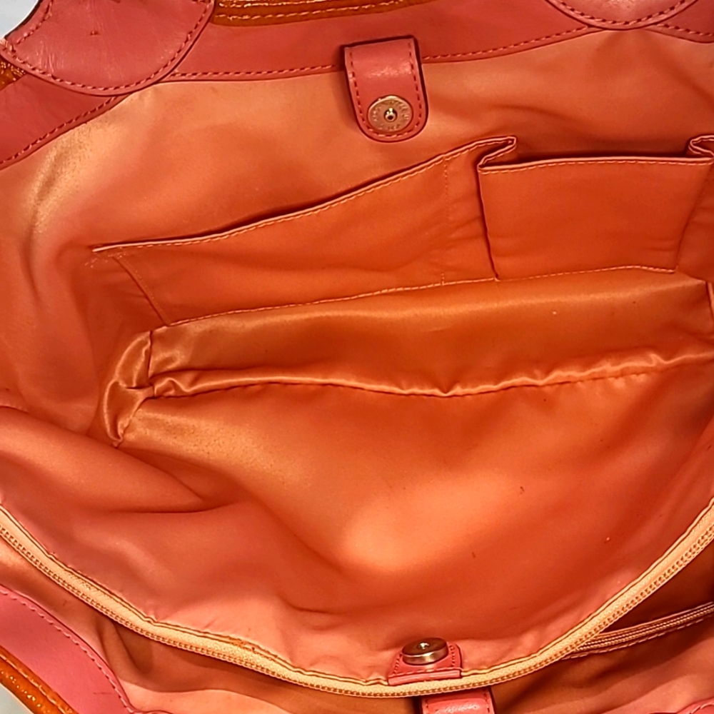 Coach Beige and Orange Floral Tote - Picture 4 of 10